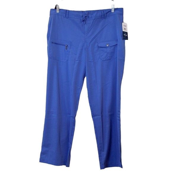 Adar Pro Womens Size 2XL Blue Stretch Tailored Fit Skinny Leg Yoga Scrub Pants - Picture 1 of 11